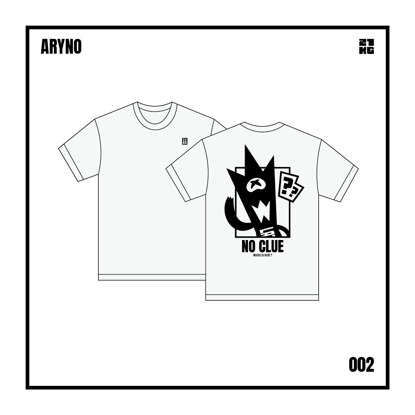 Aryno #002 T-Shirt (White) + Aryno #001 Cap (White)
