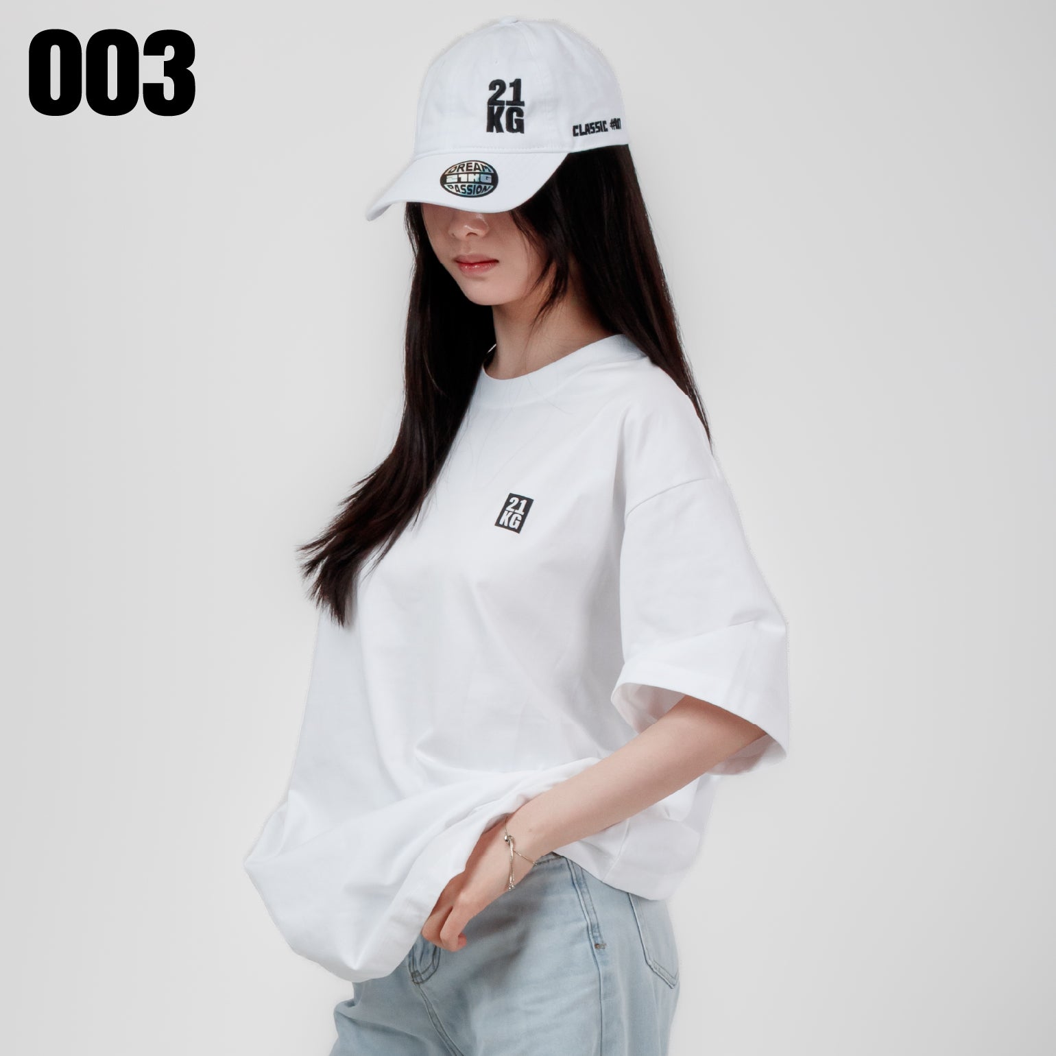 Aryno #003 T-Shirt (White) + Aryno #001 Cap (White)