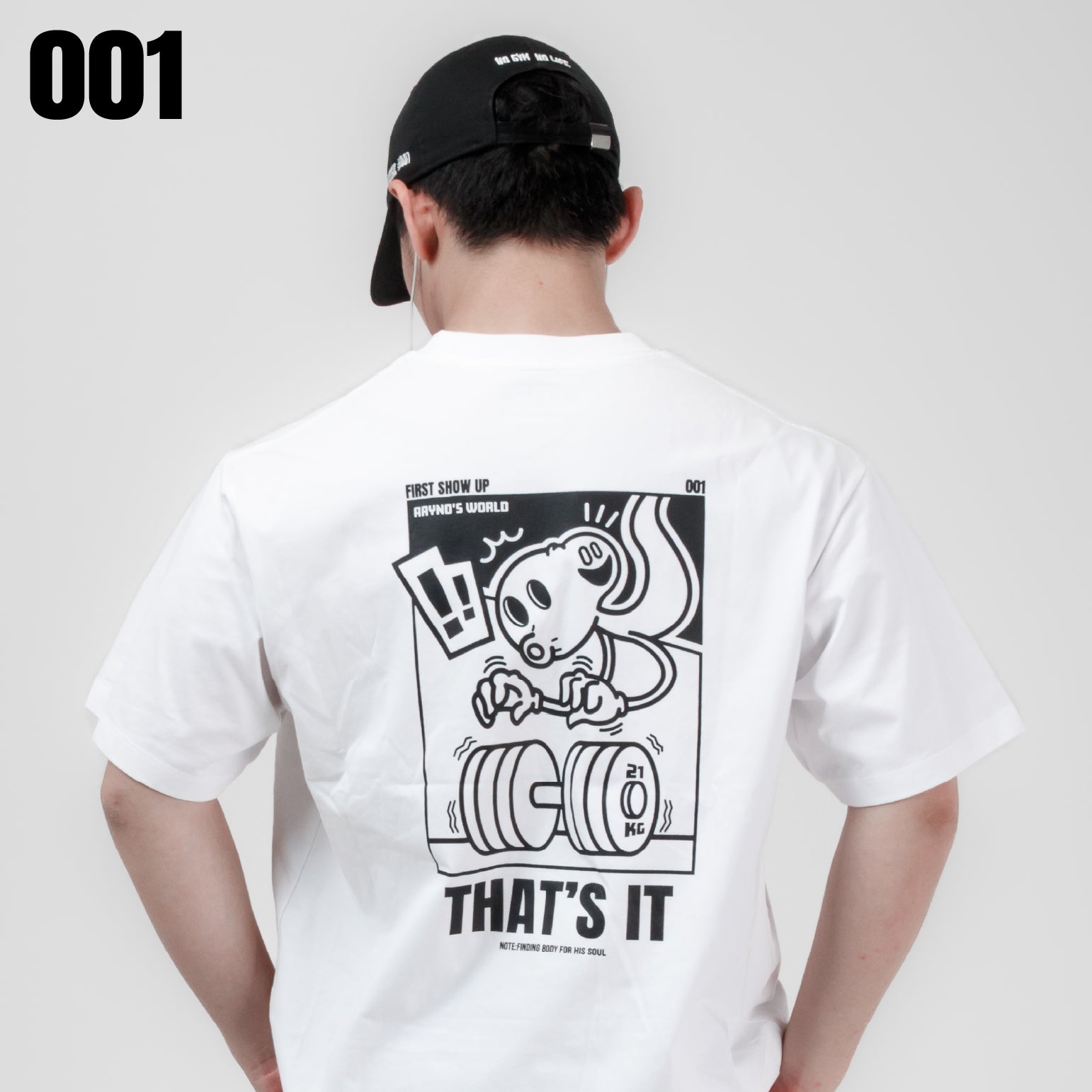 Aryno #001 T-Shirt (White) + Aryno #001 Cap (White)